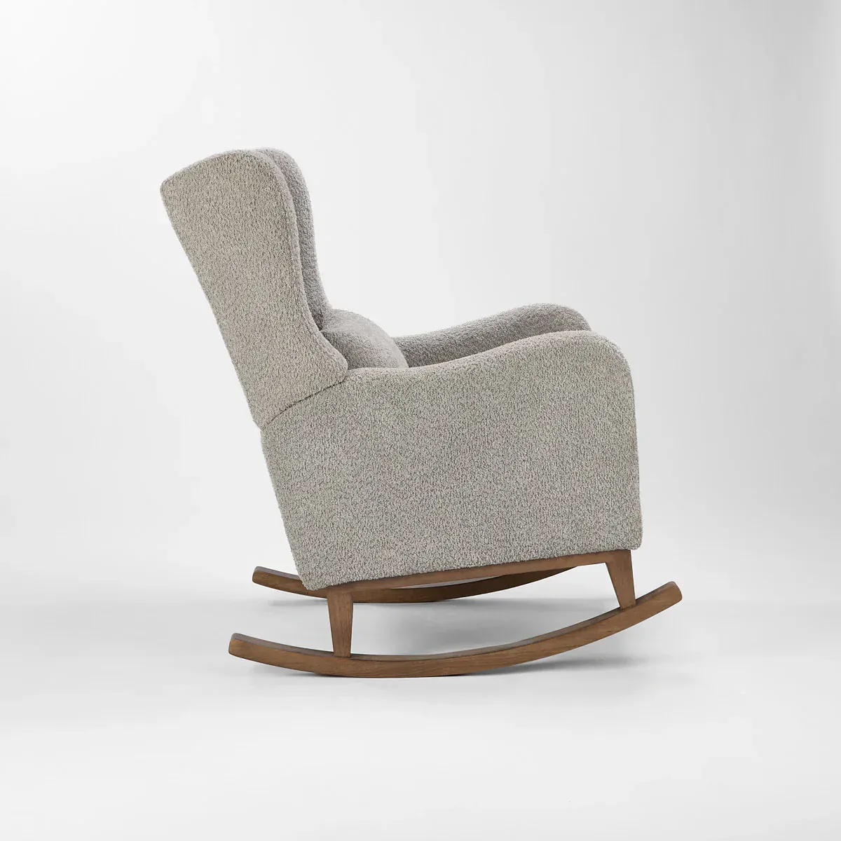 Tutti Bambini Harper Wingback Rocking Chair & Footstool - Cloud Grey - Image 5