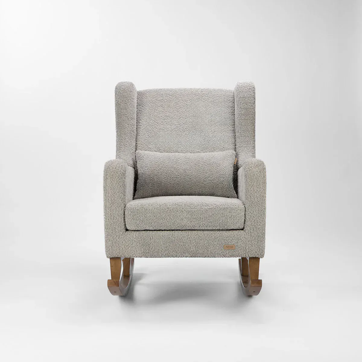 Tutti Bambini Harper Wingback Rocking Chair & Footstool - Cloud Grey - Image 7
