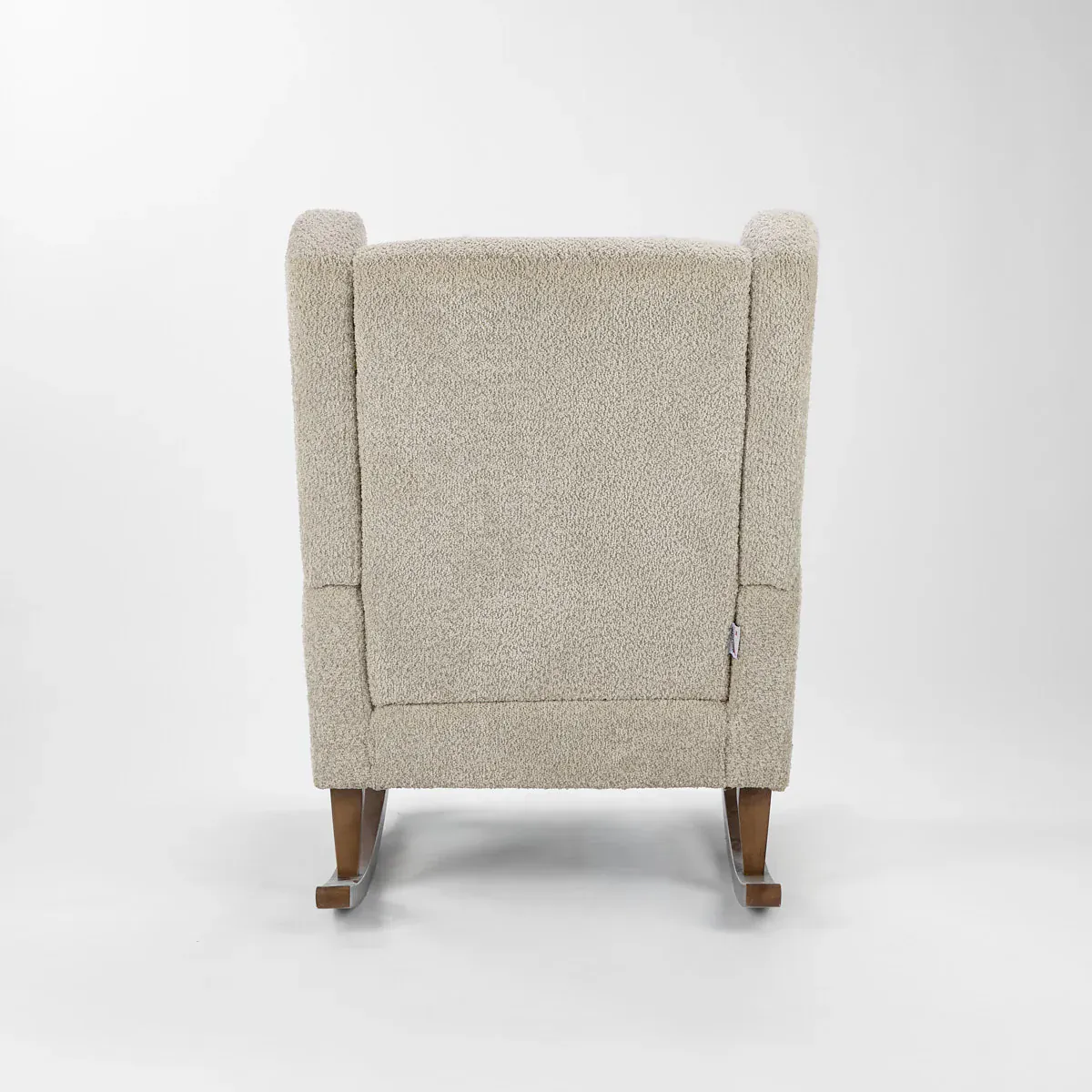 Tutti Bambini Harper Wingback Rocking Chair & Footstool - Teddy Mushroom - Image 8