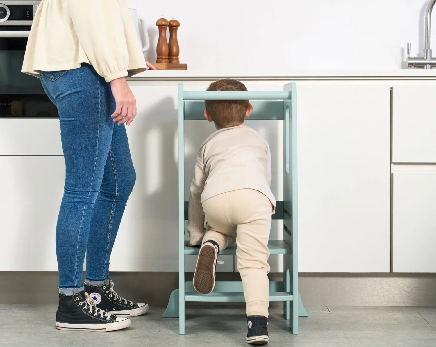 Tutti Bambini Helping Hands Montessori Toddler Learning Tower - Ocean Stone - Image 17