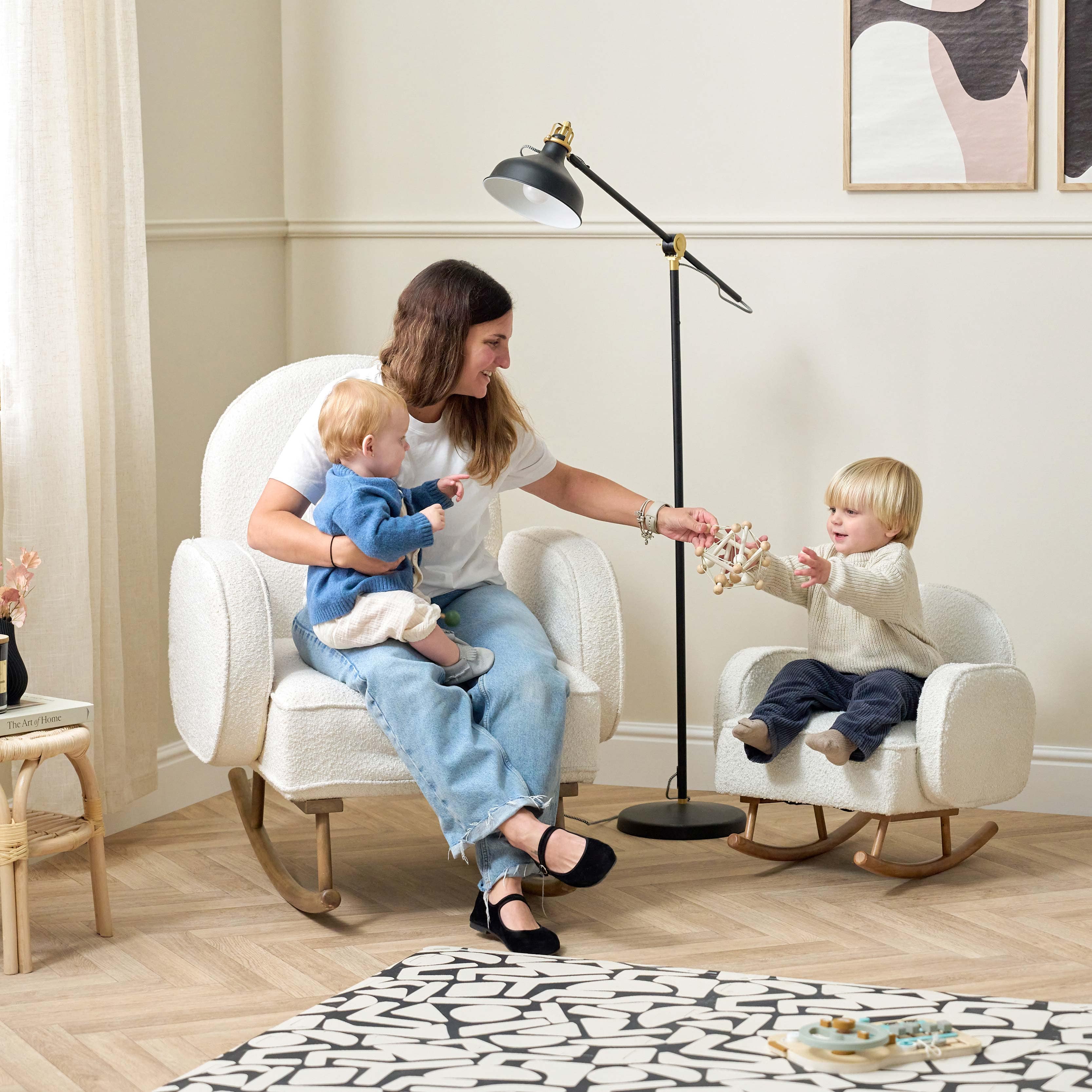 Tutti Bambini Micah Mini Me Children's Rocking Chair - Boucle Fresh Cream - Image 8