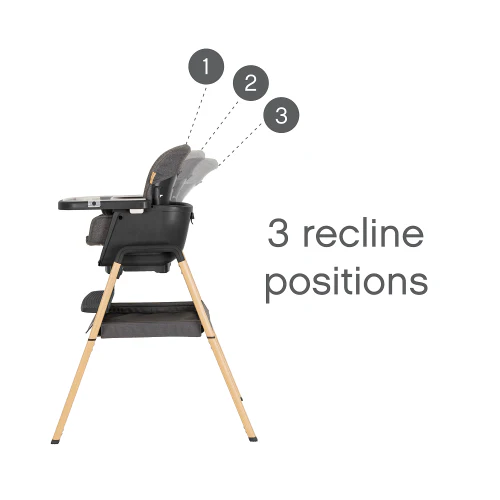 Tutti Bambini Nova Highchair - Grey/Oak - Image 2