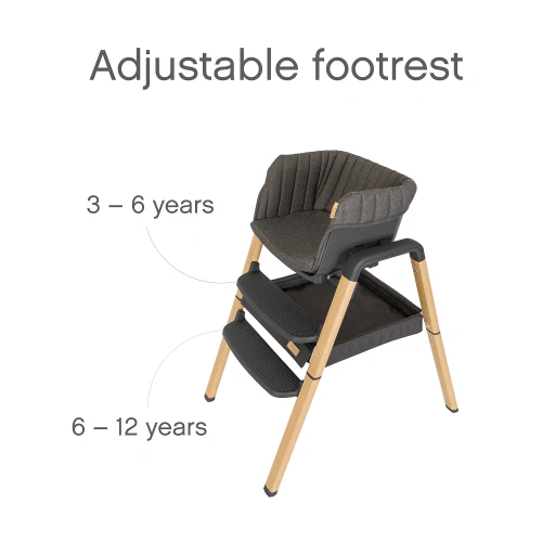 Tutti Bambini Nova Highchair - Grey/Oak - Image 8