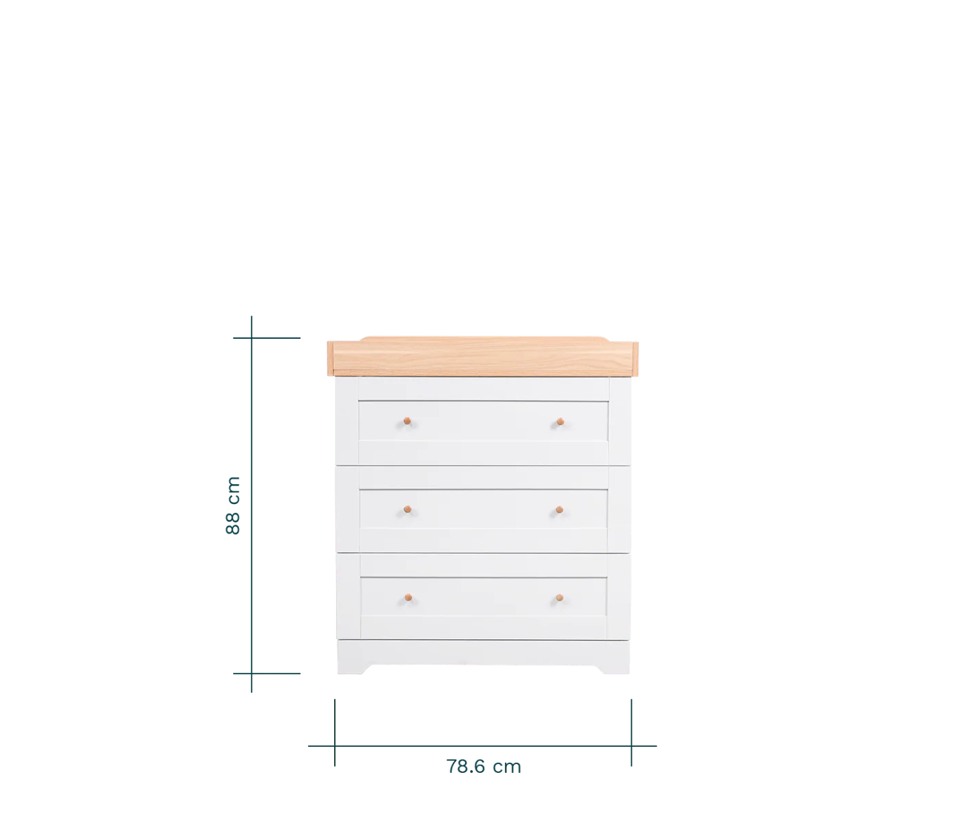 Tutti Bambini Oak Malmo Cot Bed with Rio Furniture 3piece Set Dove Grey/Oak - Image 7