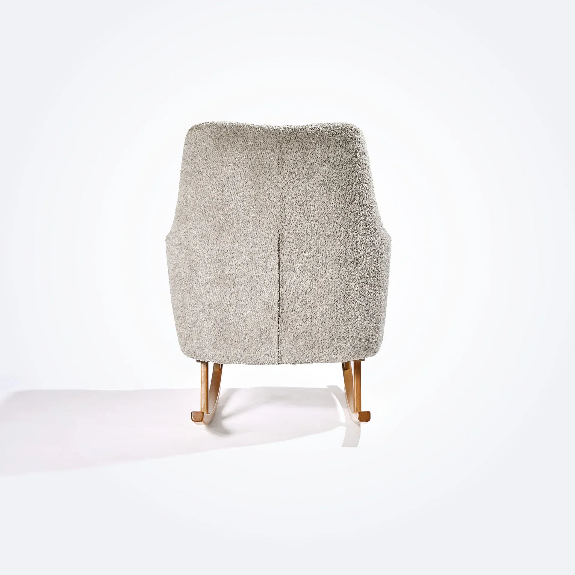 Tutti Bambini Oscar Luxe Rocking Chair & Footstool - Teddy Mushroom - Image 5