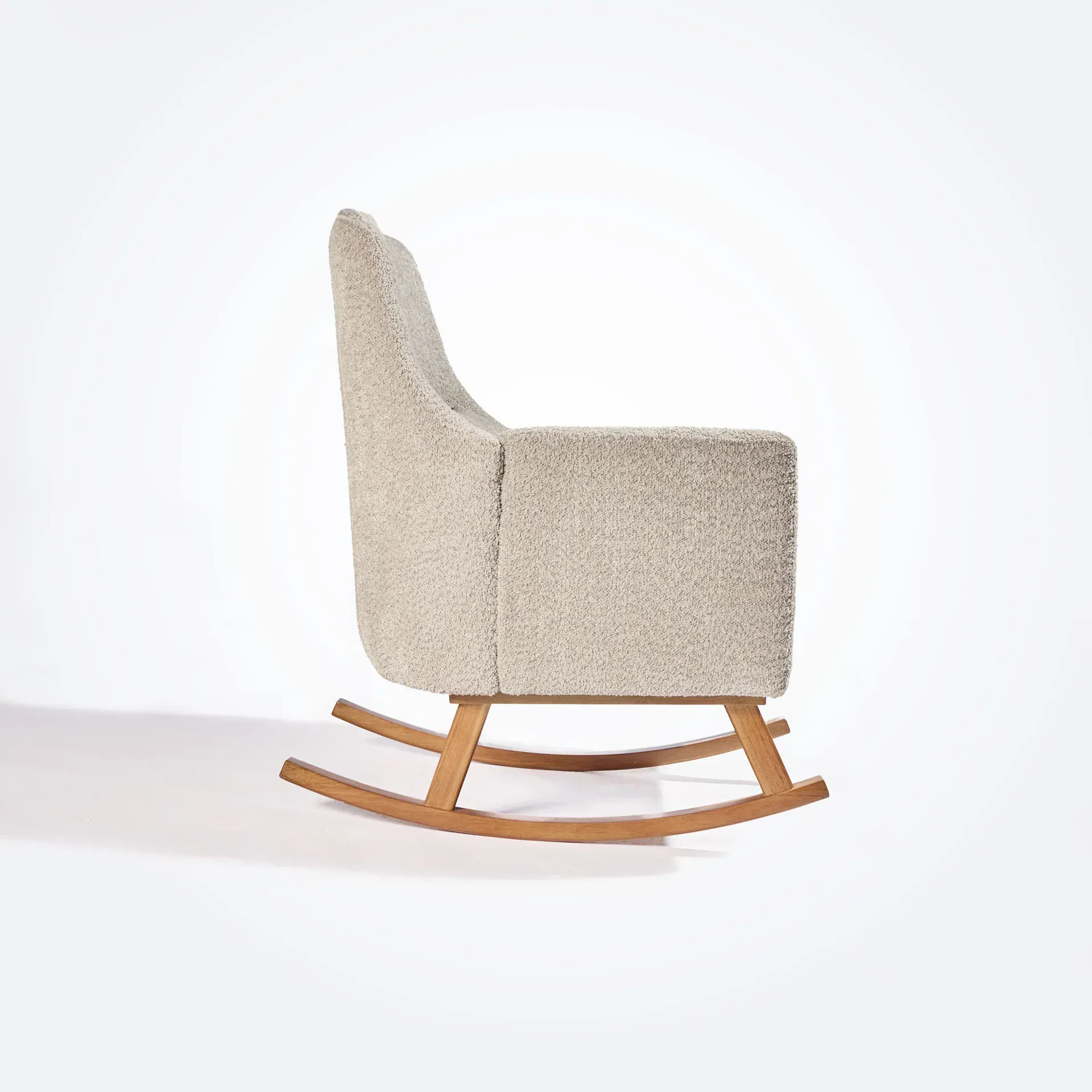 Tutti Bambini Oscar Luxe Rocking Chair & Footstool - Teddy Mushroom - Image 7