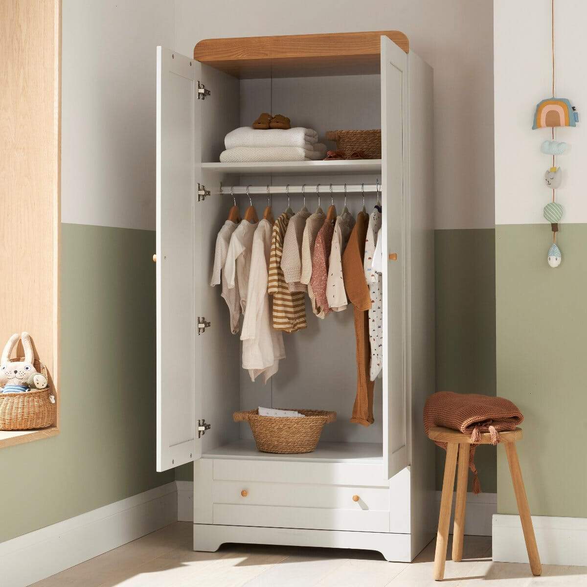 Tutti Bambini Rio 5 Piece Room Set - Dove Grey/Oak - Image 10