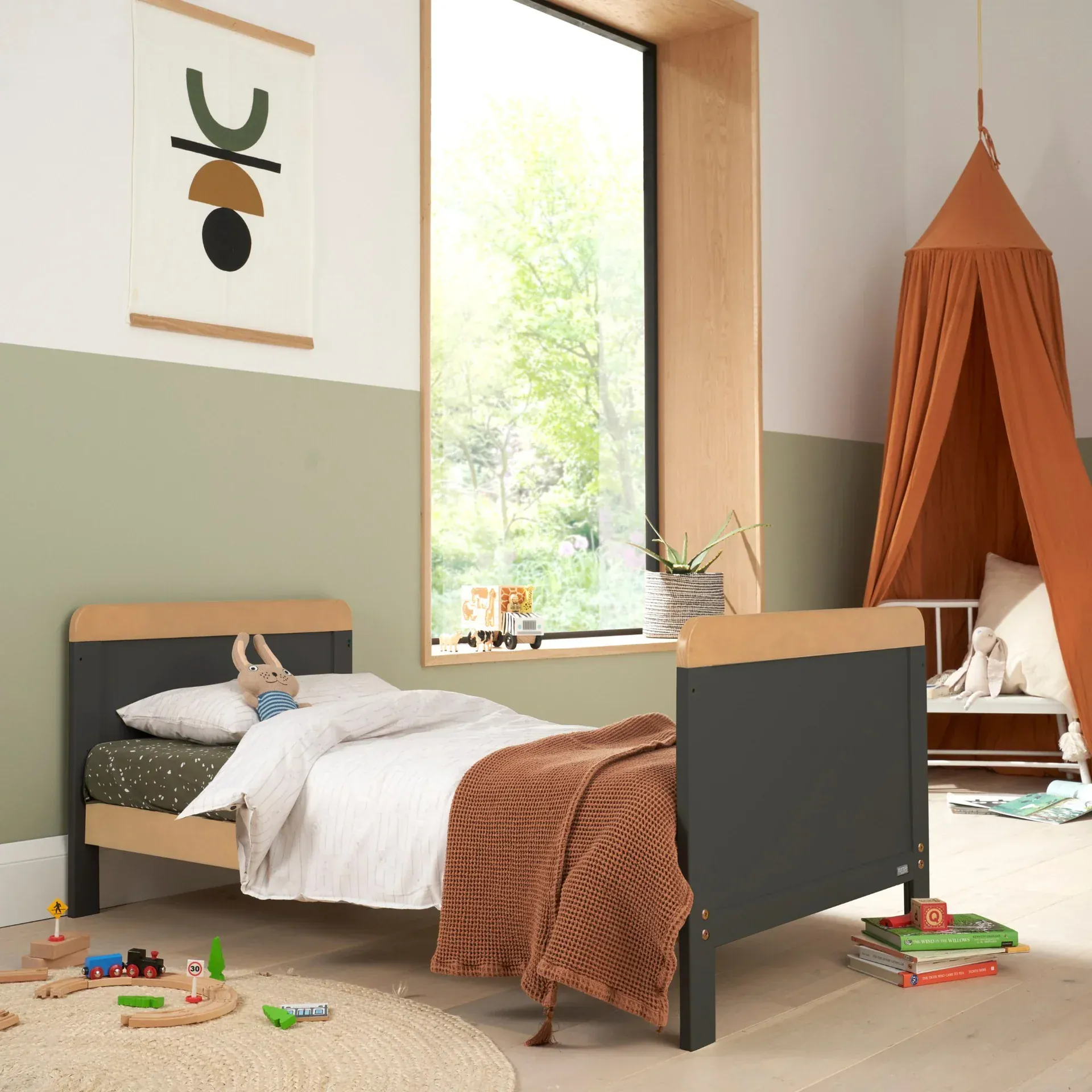 Tutti Bambini Rio 2 Piece Room Set - Honey Oak & Slate Grey - Image 7