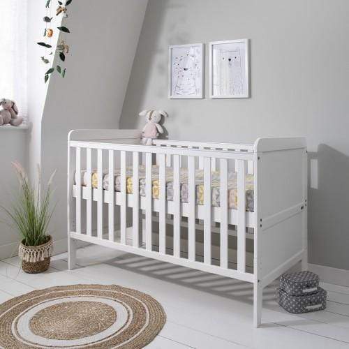 Tutti Bambini Rio Cot Bed with Cot Top Changer & Mattress - White - Image 2