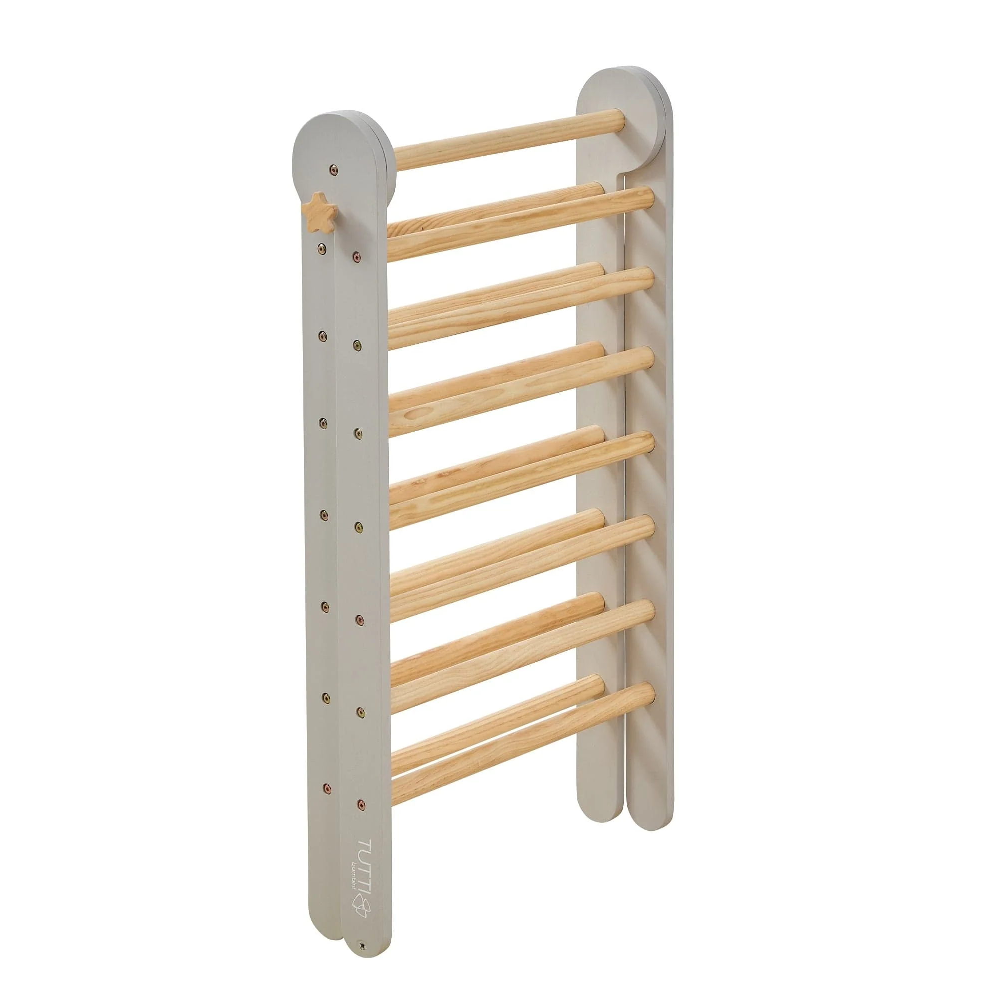 Tutti Bambini Scala Montessori 3-in-1 Pikler Climbing Frame with Climbing Wall - Mushroom - Image 24