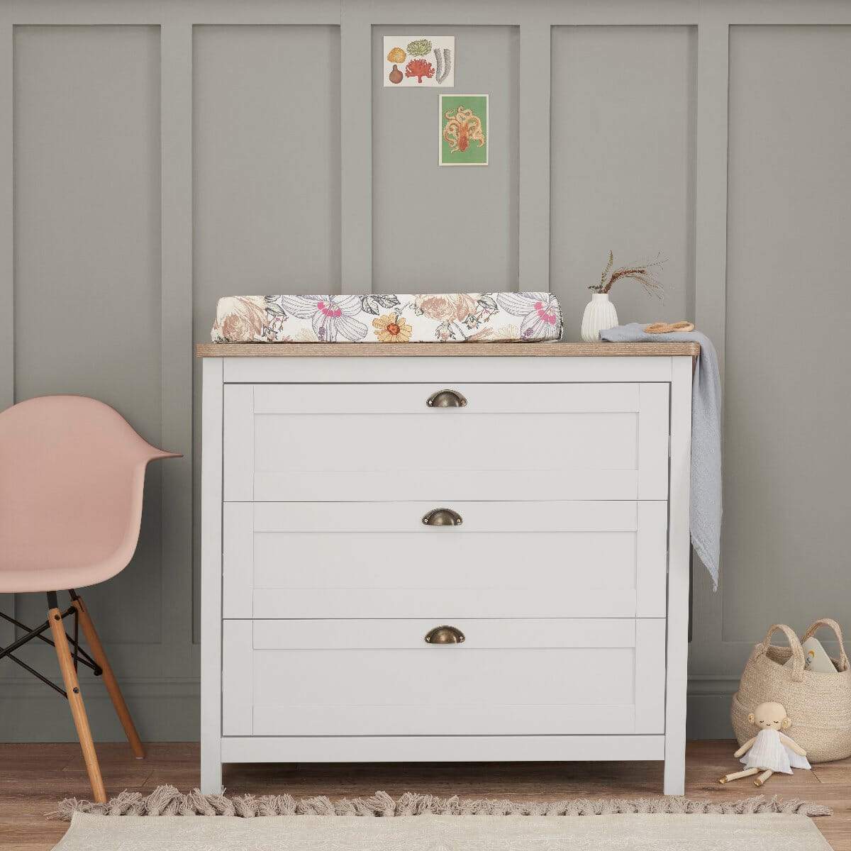 Tutti Bambini Verona 4 Piece Room Set - White/Oak - Image 3