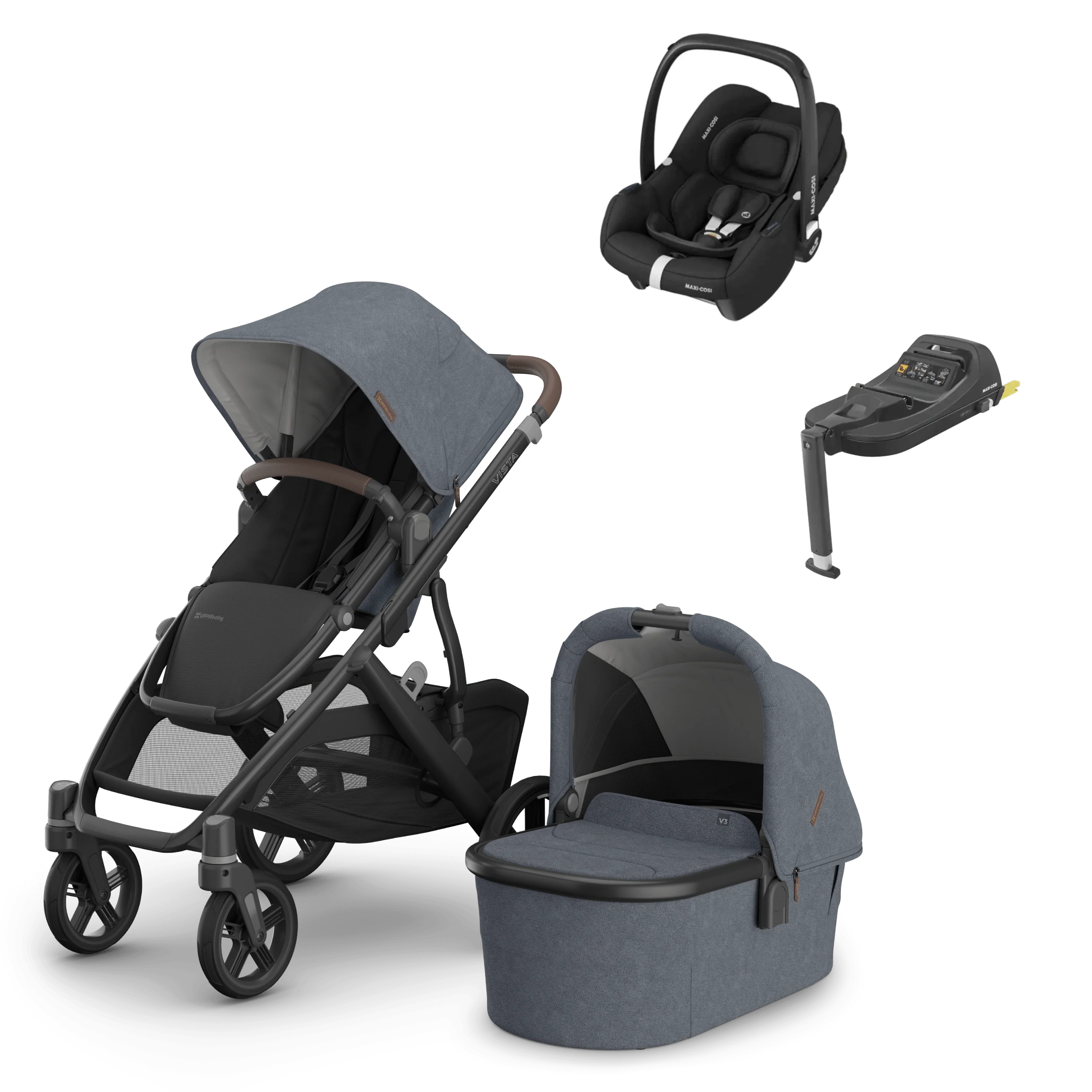 UPPAbaby Vista V3 Pushchair with Cabriofix & Base - Julian