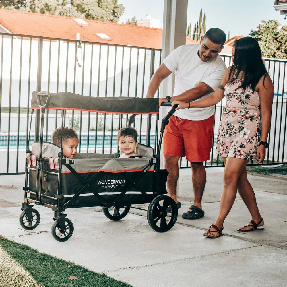 Wonderfold X2 Push & Pull Wagon - Pitch Black - Image 2